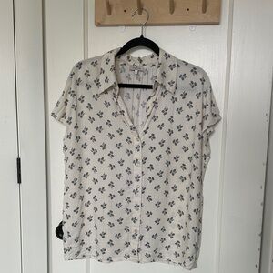 Cyrillus Cream and Black Floral Top